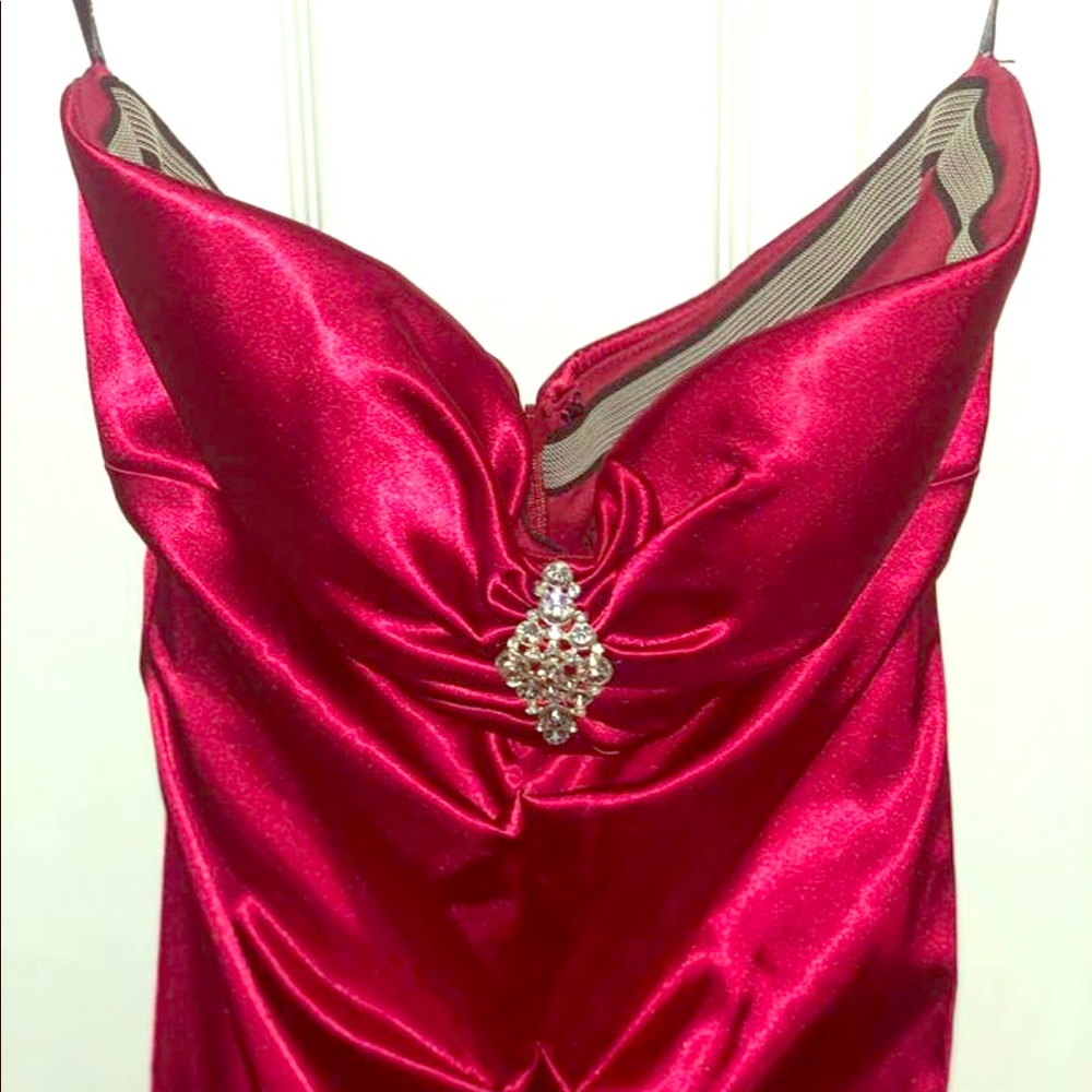 strapless Red Satin Mermaid style dress...